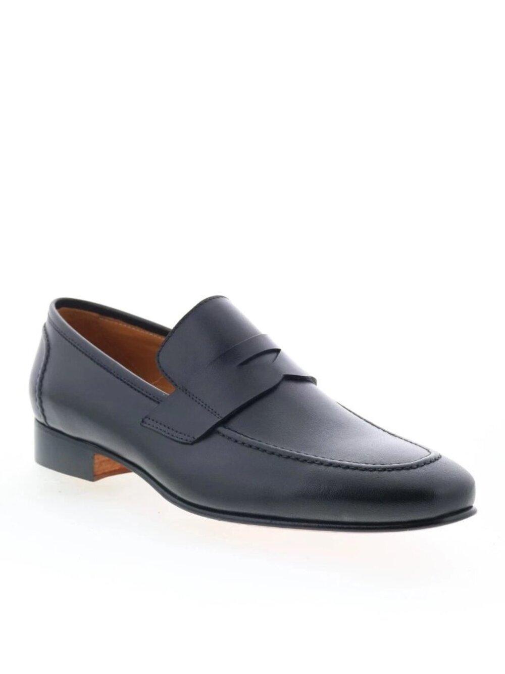 NEW  Zelli Italia Roma Calfskin Mens Black Leather Loafers & Slip Ons Penny Sz 9